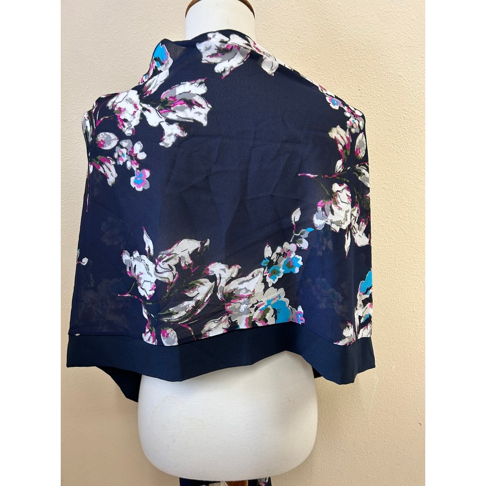 NWT $79 Sympli Whisper Shawl Floral Navy One Size Womens Classic Flowy New - Picture 5 of 5